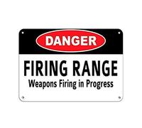 Inga Señal de Advertencia de Advertencia de Peligro de Incendio de Armas en Progreso, señal de Metal de 8 x 12 Pulgadas