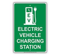Inga Señal de estaño para estación de carga de vehículos eléctricos Ev Reserved Spot Notice 20,3 x 30,5 cm