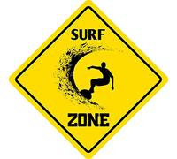Inga Surf Zone - Cartel de Metal (30,5 x 30,5 cm)