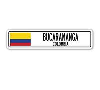 Inga Yard Street Signs - Señal de Aluminio de 10,16 x 40,64 cm, diseño de Bandera de Colombia