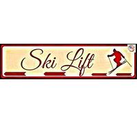 Inga Yard Street Signs - Señal de Metal con Texto en inglés SKI Lift Street (10,2 x 40,6 cm)