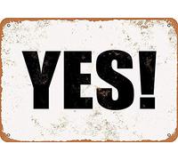 Inga Yes! - Cartel de Metal Vintage de 8 x 12 Pulgadas