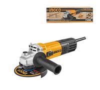 Ingco Ag75018e - Amoladora angular eléctrica 750 W para discos de máx. 115 mm, casquillo M14