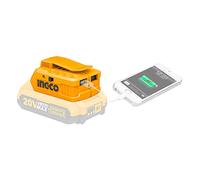 Ingco Cucli2001 - Cargador USB portátil de 20 V, multiestación de carga profesional para móviles, bombillas USB y otros