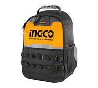 INGCO Mochila para Herramientas, 26L Bolsa Organizadora de herramientas con Doble Cremallera, Respaldo Acolchado(HBP0101)