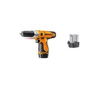 Ingco Taladro atornillador a batería de 12 V con 2 baterías de litio.