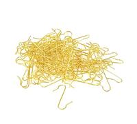 Inge-glas 1900-01 - Ganchos para Colgar Bolas de Navidad (4 cm, 100 Unidades), Color Dorado