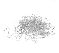 Inge-glas 1900-04 - Ganchos para Colgar Bolas de Navidad (4 cm, 100 Unidades), Color Plateado