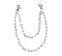 Ingemark Harajuku Street Style - Cadena tipo cartera con diamantes de imitación para pantalones de hip hop, blanco, Talla única