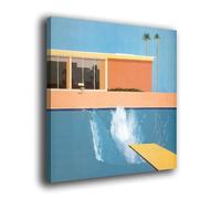 INGENIA HOME Cuadro lienzo canvas A bigger splash, David Hockney (1967) Un gran chapuzón - Alta resolución - Varias medidas (60_x_60_cm)