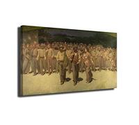 INGENIA HOME Cuadro Lienzo Canvas El Cuarto Estado Giuseppe Pellizza da Volpedo 1901 - Alta resolución - Varias Medidas (100_x_53_cm)