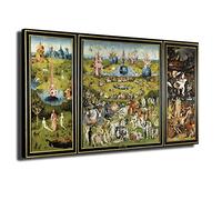INGENIA HOME Cuadro lienzo canvas El jardín de las Delicias El Bosco Jheronimus Bosch 1500-1505 - Alta resolución - Varias medidas (60_x_32_cm)