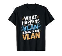 Ingeniería de Redes VLAN Divertida Camiseta gráfica económica, Hombre, Negro, XL