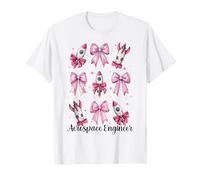 Ingeniero aeroespacial Ingeniería Aeronáutica Cohete Chica Mamá Camiseta
