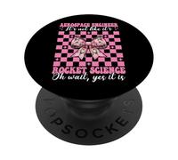 Ingeniero aeroespacial No es como si Fuera Rocket Science Girl PopSockets PopGrip Adhesivo