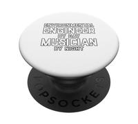 Ingeniero Ambiental de día Músico de Noche Ingeniería PopSockets PopGrip Adhesivo