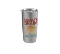 Ingeniero Cerebro Divertido Ingeniería Humor Solucionador de Problemas Vaso térmico de acero inoxidable de doble pared