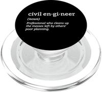 Ingeniero Civil Definición Ingeniería de Construcción de Edificios PopSockets PopGrip para MagSafe
