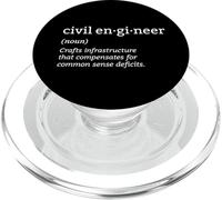 Ingeniero Civil Definición Ingeniería de Construcción de Edificios PopSockets PopGrip para MagSafe