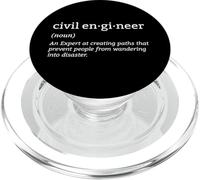 Ingeniero Civil Definición Ingeniería de Construcción de Edificios PopSockets PopGrip para MagSafe