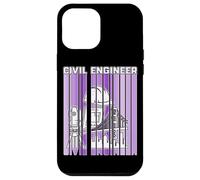 Ingeniero Civil Purple Split Stripe Bridge Herramientas de ingeniería Carcasa para iPhone 12 Pro MAX