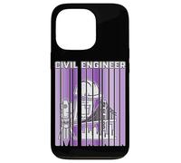 Ingeniero Civil Purple Split Stripe Bridge Herramientas de ingeniería Carcasa para iPhone 13 Pro