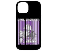 Ingeniero Civil Purple Split Stripe Bridge Herramientas de ingeniería Carcasa para iPhone 14