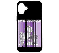 Ingeniero Civil Purple Split Stripe Bridge Herramientas de ingeniería Carcasa para iPhone 16 Plus