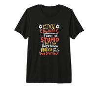 Ingeniero Civil Rascacielos Gracioso Ingeniería de Construcción Camiseta Premium