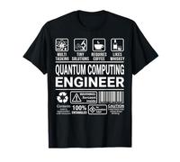 Ingeniero de Computación Cuántica Gracioso Ciencia Física Nerd Camiseta