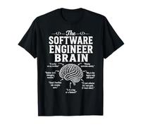 Ingeniero de Software Cerebro Programador Divertido Desarrollador de codificación Camiseta