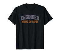 Ingeniero Trabaja en Papel Camiseta