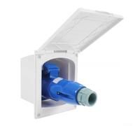 IngenieurKunststoff RV Anschlussdose 16A Wetterfest (B-Black) | Diseño sellado, protección contra la humedad y el polvo, ideal para ambientes húmedos al aire libre, alimentación segura