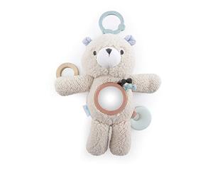 Ingenuity 12381 - Juguete de Actividades y Sonajero Ultra Suave Nate el Oso, con Mordedor, a Partir del Nacimiento, unisex