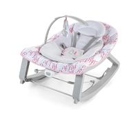 Ingenuity Asiento vibrador y mecedora 3 en 1 Keep Cozy para bebé, crece con el niño, con vibraciones y barra de juguetes, de 0 a 30 meses, hasta 18 kg, color Pink Lily