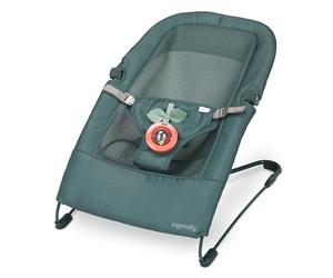 Ingenuity Hamaca Bebé Mecedora Stow & Go - Columpio Vibrante Portátil, Asiento Plegable Ligero 2,3 kg, Calmante Vibración, Verde