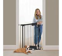 Ingenuity Puerta para bebé con Pedal Manos Libres, Soporte de presión o Hardware, 73-80 cm de Ancho, Doble Bloqueo, Apto para Mascotas