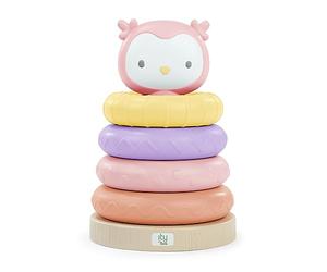 Ingenuity, ity by, Cutie Stacks, 4 Anillos sin BPA, Soporte de Madera sinttica, Adorno de bho, Unisex, a Partir de 6 Meses - Nally