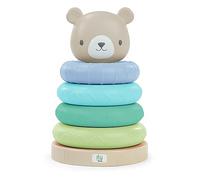 Ingenuity, ity by, Cutie Stacks, 4 Anillos sin BPA, Soporte de Madera sinttica, Adorno de Osito, Unisex, a Partir de 6 Meses - Nate