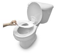 Ingenuity: ity by Ingenuity - Asiento para orinal abatible y sentado (blanco) - Asiento de entrenamiento para orinal fácil de instalar y quitar que se fija al asiento del inodoro para adultos