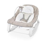 Ingenuity Keep Cozy 3 en 1 Silla Mecedora Vibratoria para Bebé y Mecedora Infantil a Niño Pequeño, Vibraciones y Barra de Juguetes, 0-30 Meses Hasta 18 kg - Oso Linden
