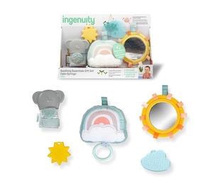 Ingenuity - Set de Regalo con artículos Esenciales y relajantes, Calm Springs, con Juguete Musical, sonajero, Espejo y 2 mordedores para bebé
