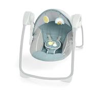 Ingenuity, Columpio Portátil Sun Valley, Con Dosel, 2 Juguetes, Asiento Reclinable en 2 Posiciones, Unisex, 0 a 9 Meses, Gris