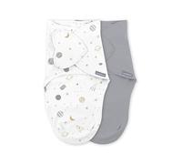 Ingenuity SwaddleMe Manta de la Monogram Collection, para Edades Entre 0 y 3 Meses, Entre 3,2 y 6,35 Kilos, 2 Unidades, 0.5 TOG - Espacio Atardecer