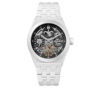 Ingersoll 1892 The Broadway: Reloj automático de 43 mm para Caballero con Esfera Negra y Correa de cerámica Blanca I15101