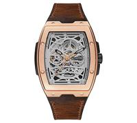 Ingersoll 1892 The Challenger Reloj automático para Hombre con Esfera Plateada y Correa de Cuero marrón Horween I12303