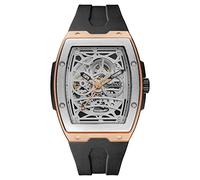 Ingersoll 1892 The Challenger Reloj automático para Hombre con Esfera Plateada y Correa de plástico PU Negra I12302