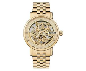 Ingersoll 1892 The Herald Reloj automático para Hombre con Esfera de Oro pálido y Brazalete de Acero Inoxidable Dorado I00408