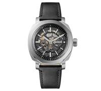 Ingersoll El Outrider Reloj automático para Hombres de 44 mm con Esfera Negra y Correa de Cuero Negro