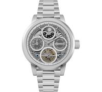 Ingersoll Reloj automático The ARC para Hombre de 44 mm con Esfera esqueletizada Plateada y Correa de Acero Inoxidable Plateada I16002